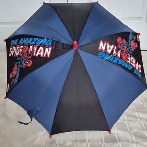 The Amazing Kids Spider-Man Blue and Black Umbrella